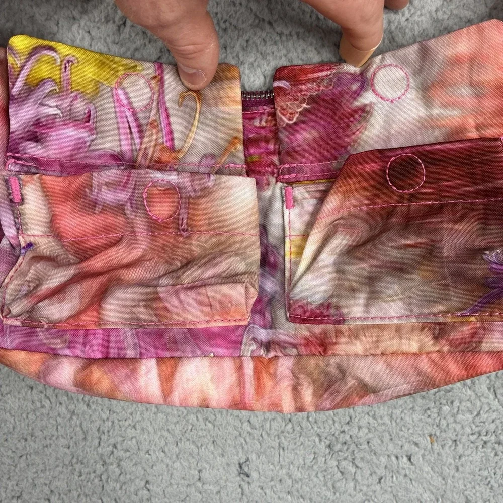 BAGGU x Collina Strada Cargo Shoulder Bag Berry Chrysanthemum Floral Purse